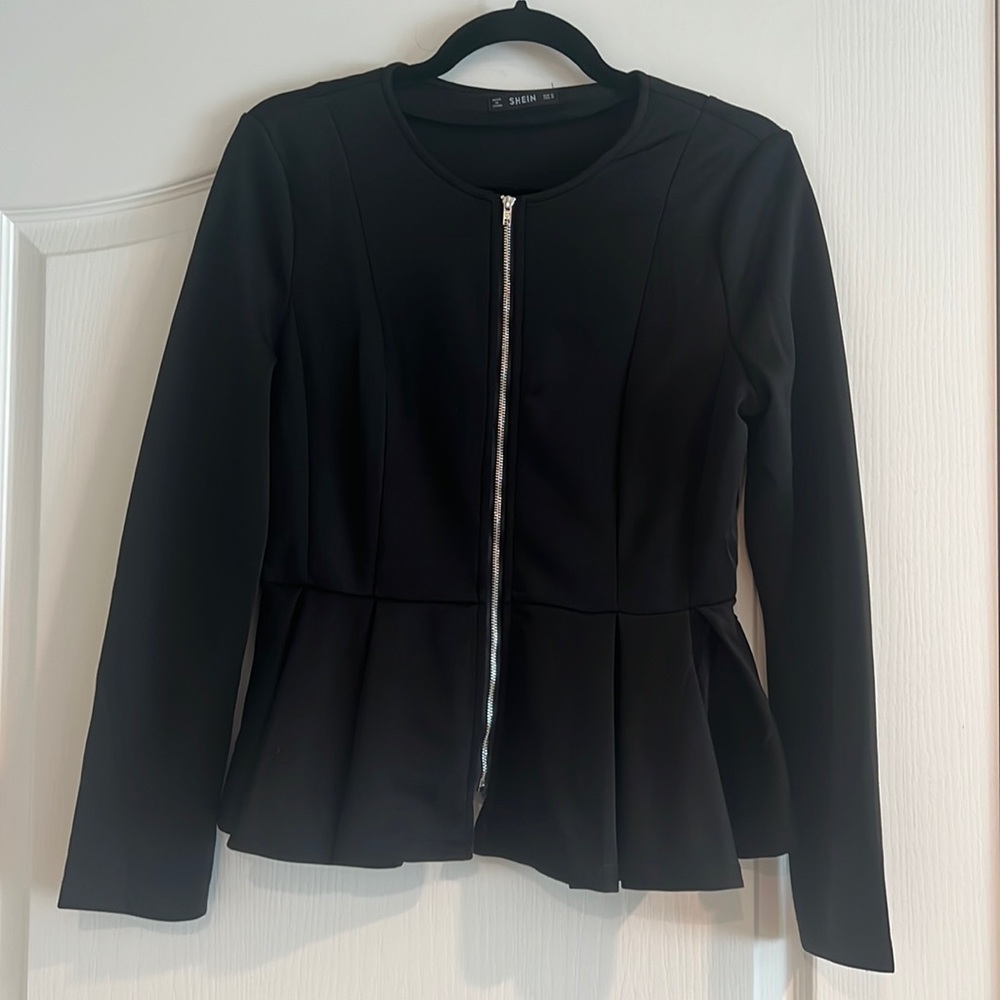 Peplum black jacket size M